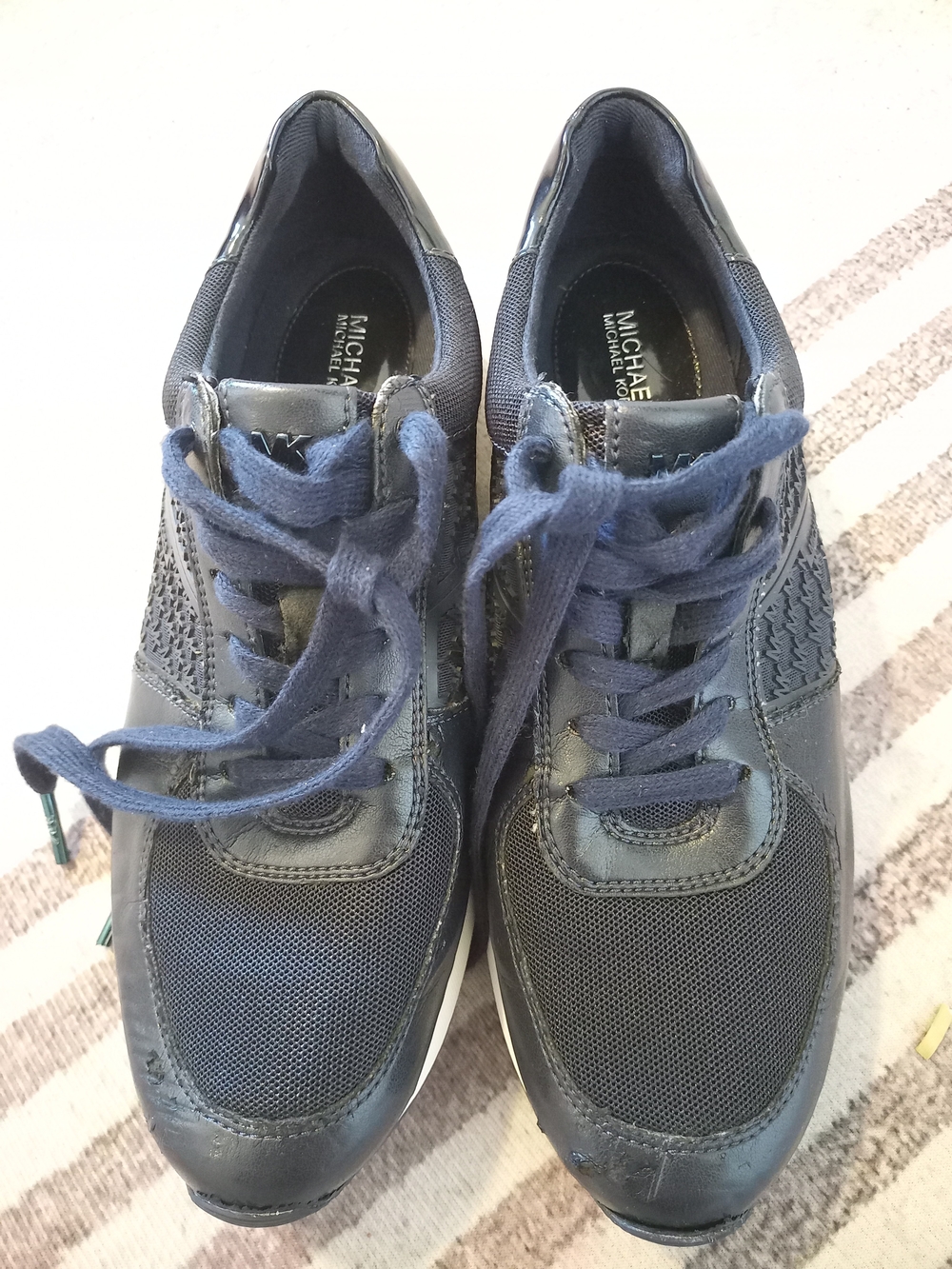 Michael Kors Navy Lace-Up Sneakers